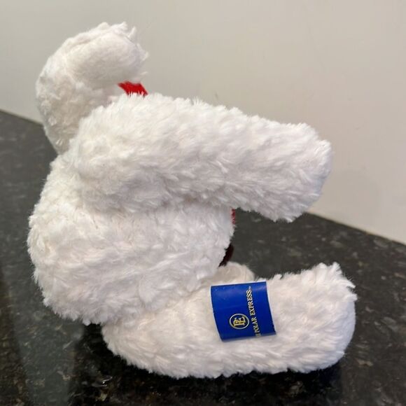 Polar Express White Bear Plush 8 Inch Jingle Bell Rail Events Stuffed Animal Toy - Picture 8 of 9